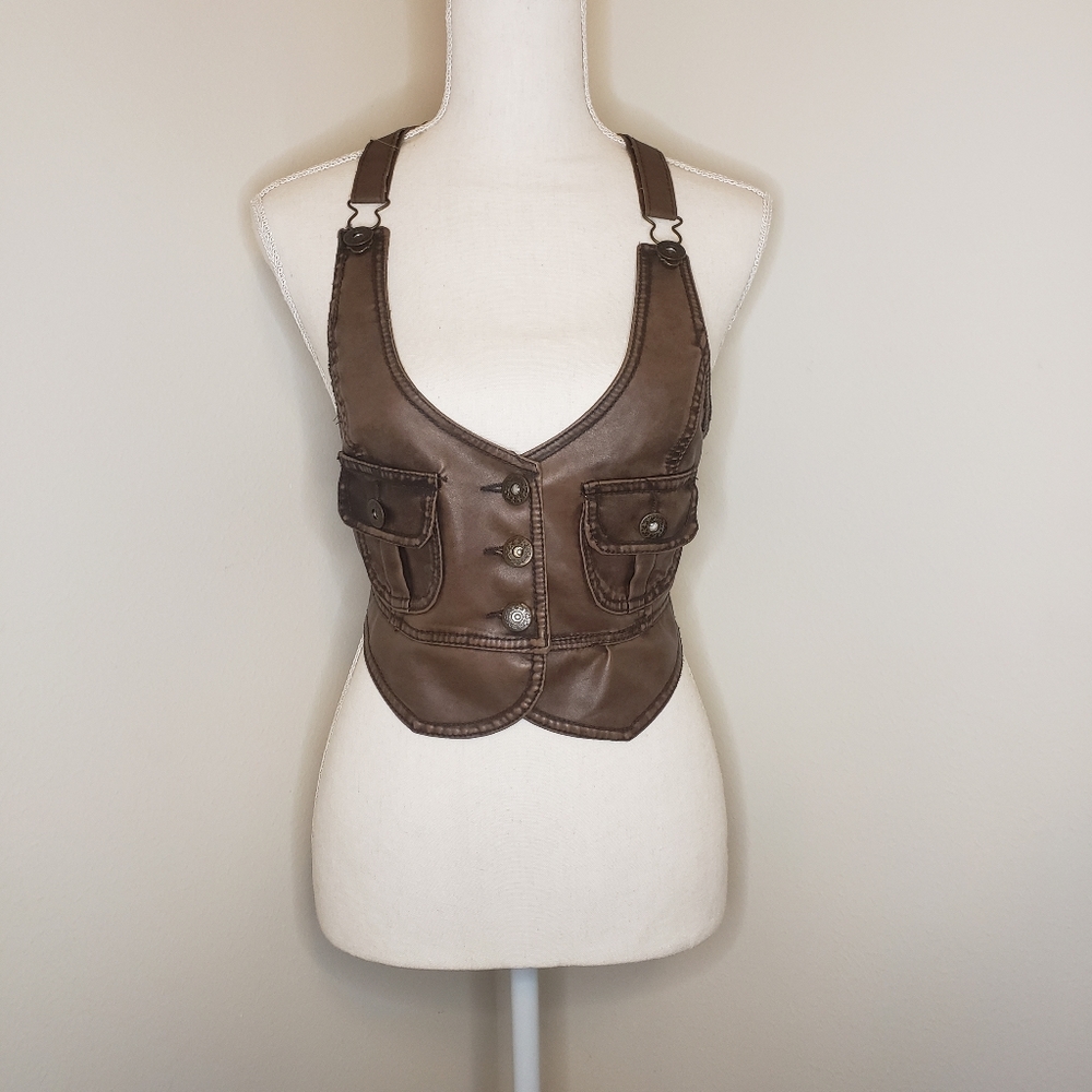 Brown Vest - Vintage